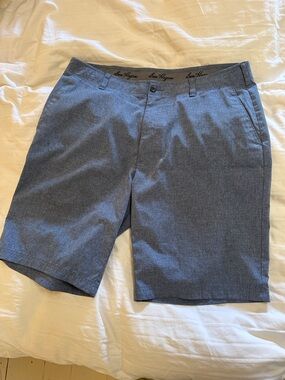 Hogan Slate Blue Men's Flat-Front Shorts